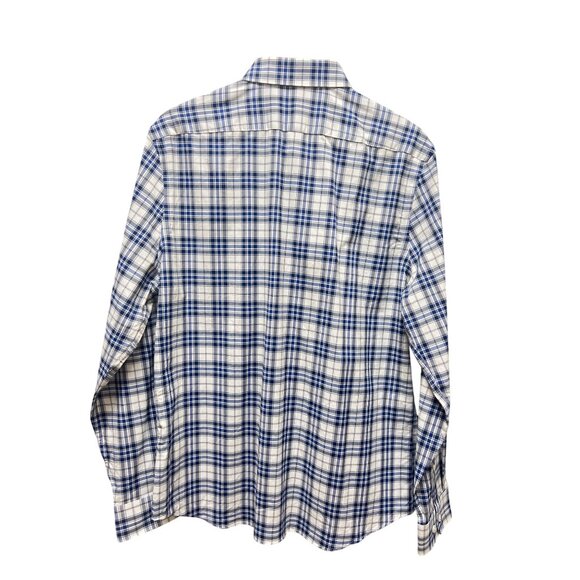 Express NWT Blue & White Plaid Button Down Shirt - Picture 4 of 5